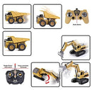 2 Piece Friction-Powered Remote Control Construction Vehicle Set