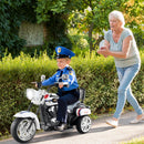 White Harley Davidson 6V Electric Ride-On Motorcycle for Kids