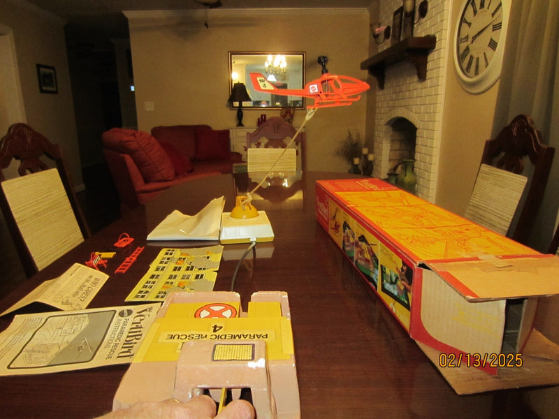 Vintage Mattel VertiBird Working Paramedic Rescue Helicopter Toy