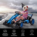 24V Electric Drifting Go Kart for Kids - 400W Ride-On Toy with 3 Speed Settings and 4 Wheels