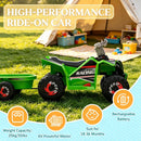 Green 6V Electric Ride-On Car for Toddlers with Toy Trailer Ages 18-36 Months