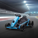Blue 24V Electric Drift Go Kart for Children Aged 8 to 12, Dual Speed Options