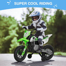 12V Children's Motorcycle, 2X25W Electric Ride-On Bike with Safety Training Wheels