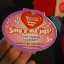 Set of 3 Plush Sing-a-ma-jigs Battery-Powered Singing and Talking Toys for Ages 3+