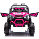 24V 400W Kids Electric UTV with Remote Control, 4-Wheel Suspension, Bluetooth, and MP3 LED Features