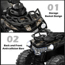 12V Electric 4-Wheel ATV for Kids with Dual Speeds, MP3, and Headlights - Black