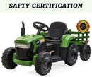 12V Children’s Electric Tractor with Trailer Ride-On Toy