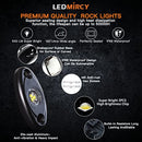 LEDMIRCY White LED Rock Lights - Set of 2 for Off-Road Vehicles, Trucks, Boats, ATVs, SUVs