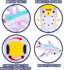 Illuminated Airplane Toy with Bump & Go Features, LED Lights, and Takeoff Sounds