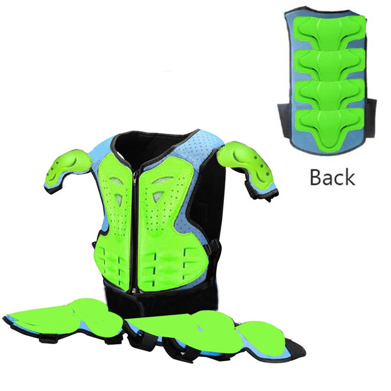 Kids Motocross Body Armor Back Protector Ride-On Horse Toy for Ages 4-15 Years
