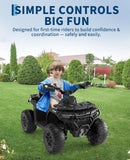 12V Electric ATV Ride-On for Kids with Remote Control, LED Lights, and Music - Ideal for Ages 3-8