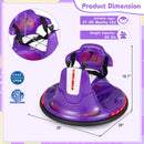 Electric Purple Bumper Car for Kids with Remote Control