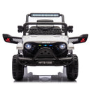 12V Bluetooth Electric Ride-On Truck with LED Lights for Kids Aged 1-4 Years - White