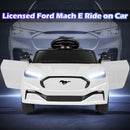 Ford Mach E Electric Ride-On Car with Parental Control, LED Lights, Horn, and Music