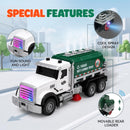 Set of 4 Friction-Driven Fire Truck and City Vehicle Toys for Children Ages 3-5 with Lights and More