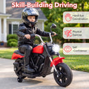 6V Children's Motorcycle featuring Removable Training Wheels, Sound Horn, Music, and Treaded Tires