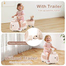 Dual-Function Ride-On Toy Car for Toddlers with Removable Trailer