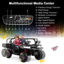 24V Electric 2-Seater Black Ride-On Dump Truck with Remote Control