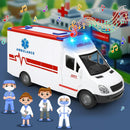 Interactive Ambulance Toy for Boys Aged 3-5 with Flashing Lights and Sound Effects