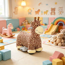 Brown 6V Electric Ride-On Giraffe Toy for Children Aged 1.5 to 5 Years