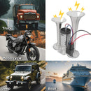 12V 600DB Dual Electric Air Horn for Trucks - Super Loud Sound