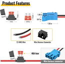 12V 12 AWG Wire Harness Connector for Peg-Perego Riding Toys with 40A Capacity