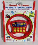 Creatoy Vintage Red Steering Wheel Toy with Lights and Sounds for Toddlers