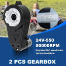2 Pack of 24V RS555 High-Speed Motor Gearbox at 50000RPM for Power Wheels