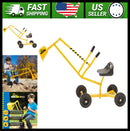 Children's Yellow Ride-On Excavator with 360° Rotating Base
