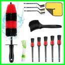 12-Piece Wheel and Tire Brush Collection - Easy Cleaning for All Surfaces