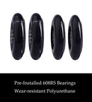 Light-Up Front Polyurethane Wheels Set for Wiggle Car with Slim Rear Design