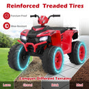 Kids Electric 4-Wheeler Car with Bluetooth Music and Treaded Tires