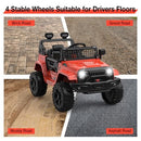 12V Electric Ride-On Truck for Kids with Parental Remote Control in Spring Red