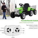 Battery-Powered 6-Wheel Electric Toy Tractor with Trailer for Children Ages 3 and Up