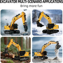 Versatile 3-in-1 RC Excavator with 14 Channels, Drill Bit, and Grabbing Bucket