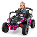 12V Battery Operated Electric Ride-On Car for Kids with Remote Control, LED Lights, and Music