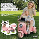 HEIMILI 12V Ride-On Motorcycle for Kids with Classic Headlight Design