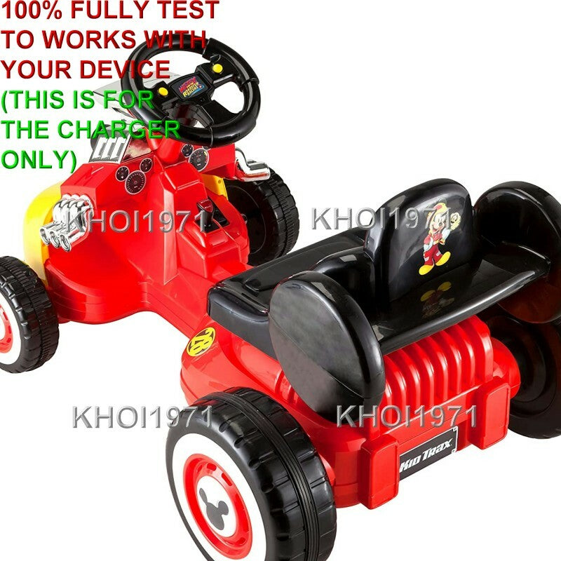 AC Wall Charger Adapter for KidTrax KT1290TR Disney Mickey Mouse Roadster Racer