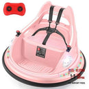 Pink 12V Remote-Controlled Bumper Car for Kids, Max Speed 1.9mph