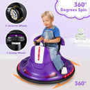 HONEY JOY 12V Purple Bumper Car for Toddlers Ages 1-3, Dimensions 26” x 18.7”