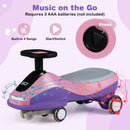 Flashing Wheel Ride-On Car with Front Light and Music Speaker for All Environments