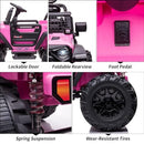 24V Electric Pink 2-Seater Kids Ride-On Car with Remote Control and Dual 120W Motors