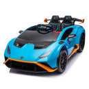 Lamborghini Huracan Sto 24V Kids Electric Drift Car with LED Lights, Speeds Up to 5.59 MPH