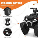 Battery-Powered Electric Kids ATV with LED Lights - 12V High & Low - Black