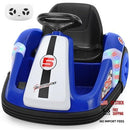 Electric Blue Toddler Bumper Car with Large Wheels and 2.2 Mph Speed