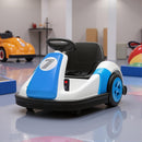 Qaba Blue Electric Bumper Car for Kids with Large Wheels