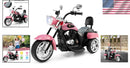 Pink 6V Battery Operated 3-Wheel Chopper Motorcycle for Kids