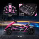 Pink 24V Electric Drift Go Kart for Kids Ages 8-12 with Dual Speed Options