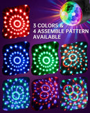 Luditek Sound-Activated Battery-Powered Black Disco Ball Party Lights