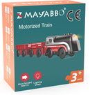 Z MAYABBO Battery-Powered Motorized Train Set - 3 Piece Wooden Track Compatible